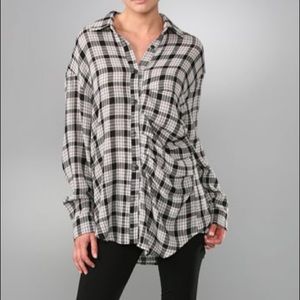 Kimberly Ovitz Plaid Blouse